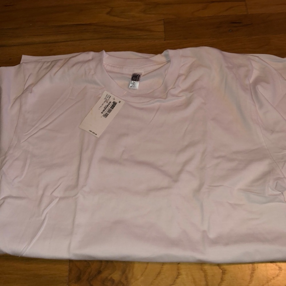 American Apparel Xtall white tees- men sz med - brand new with tags - 2 pack